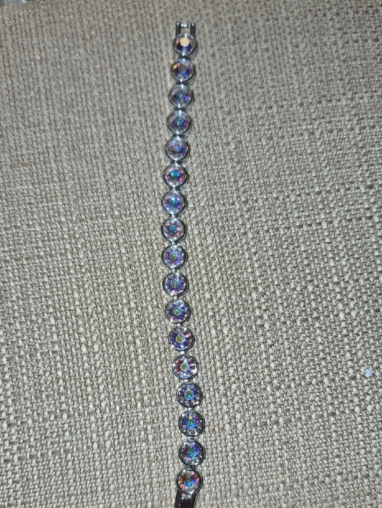 Touchstone Crystal Jewelry - Touchstone Crystal Iridescent Multicolor Tennis Bracelet